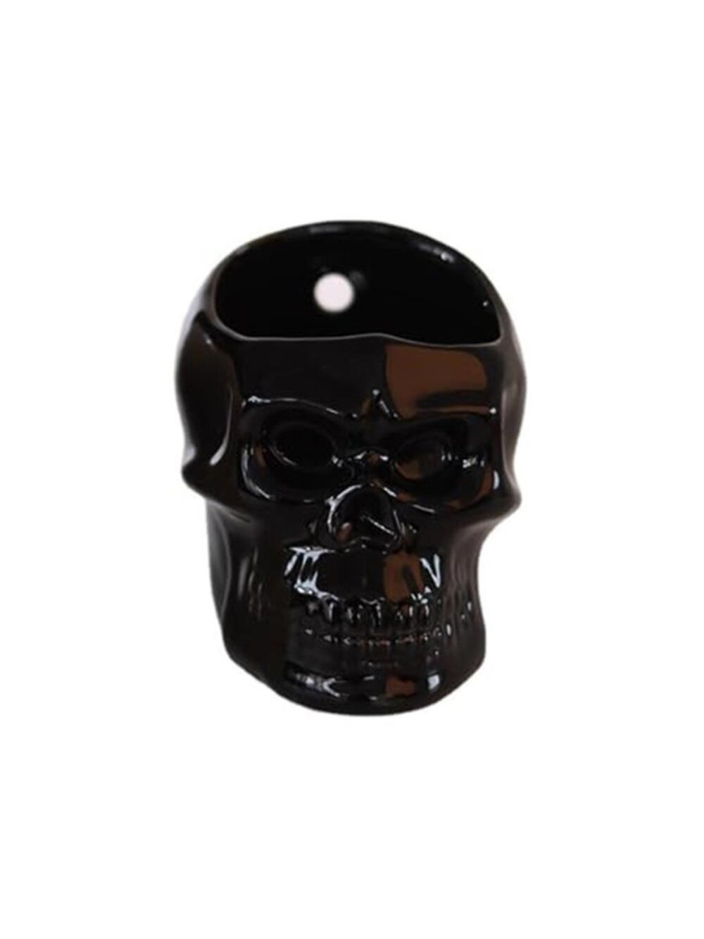 Skull-Shaped Toothbrush Holder Skull Ceramic Small Storage Tube, Skull Pen